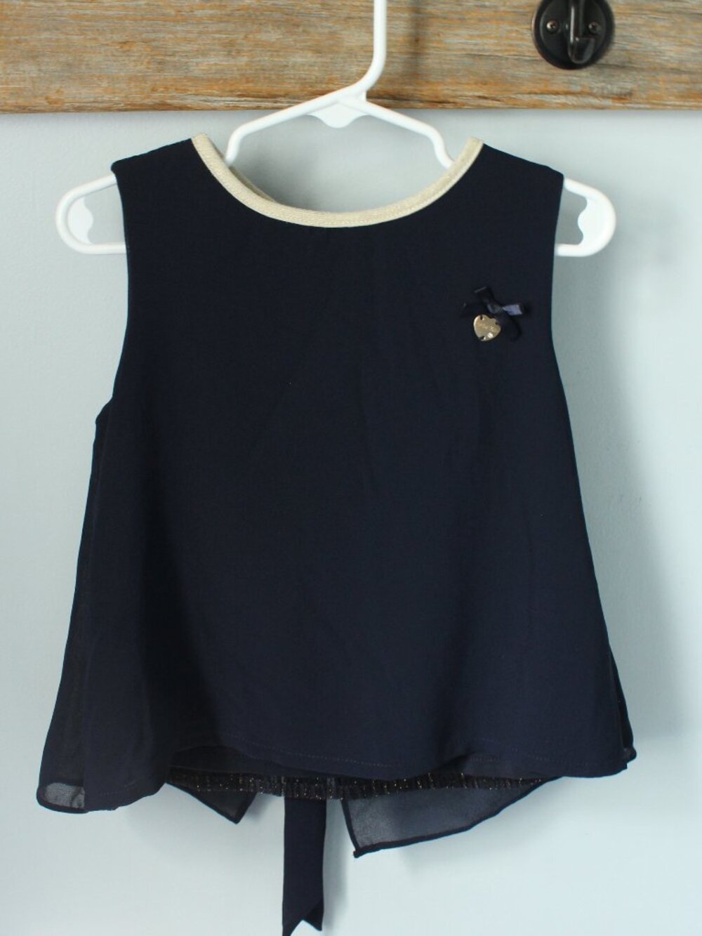 Le Chic Size 4-5Yrs Navy Blue Blouse Top